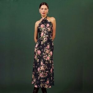 Reformation Maddison Silk Dress in Polina Floral Silk Dress size 12 NWT gown